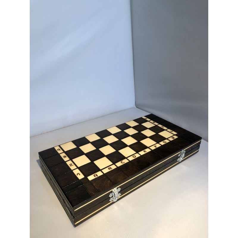 Jeu d”échecs “Tournament” en bois
 Brun Foncé 39CMX39CM