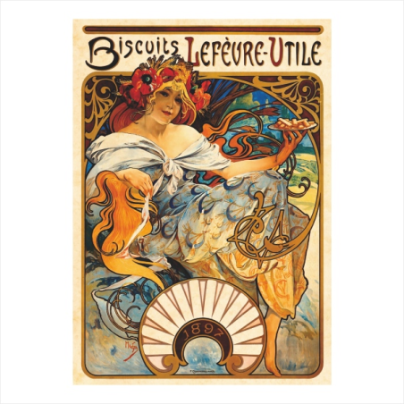 Puzzle 1000 pièces : Mucha - Biscuit Lefèvre