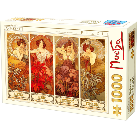 Puzzle 1000 pièces : Mucha - Precious Stone