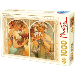 Puzzle 1000 pièces : Mucha - Fruit/Fleur