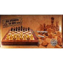 Coffret échecs magnétique - 30cm - Palissandre Patiné